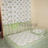 Green Shade Bed Cover Curtain Set