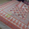 White red orange Bed cover
