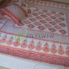 White red orange Bed cover