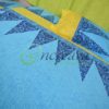 Sky blue Yellow Bed Cover