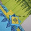 Sky blue Yellow Bed Cover