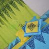 Sky blue Yellow Bed Cover