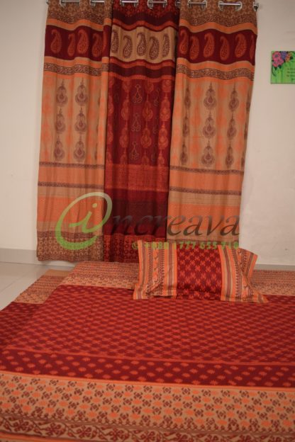 Meroon biskit bed cover