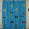 Applique Blue Car Curtain