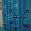 Applique Blue Car Curtain