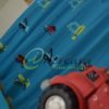 Applique Blue Car Curtain