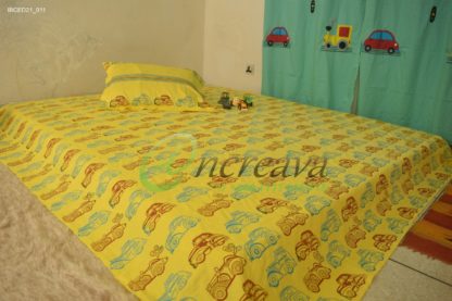 Yellow Car Bed Cover