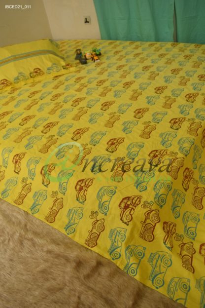 Yellow Car Bed Cover