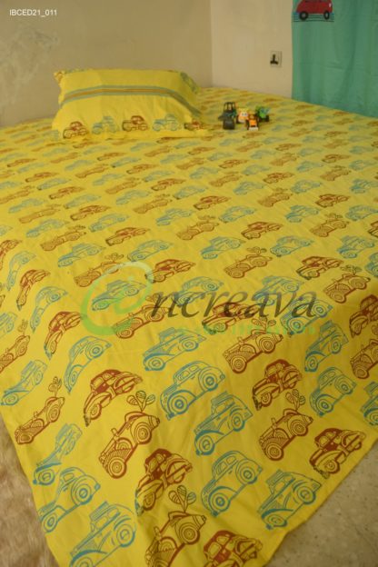 Yellow Car Bed Cover