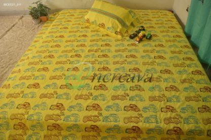 Yellow Car Bed Cover