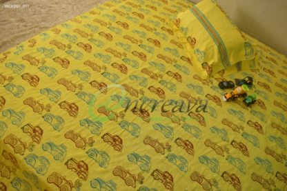 Yellow Car Bed Cover