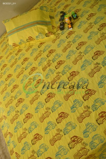 Yellow Car Bed Cover