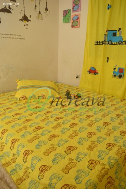 Yellow Car Bed Cover