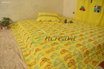 Yellow Car Bed Cover