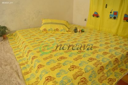 Yellow Car Bed Cover