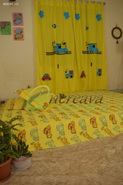 Yellow Car Bed Cover