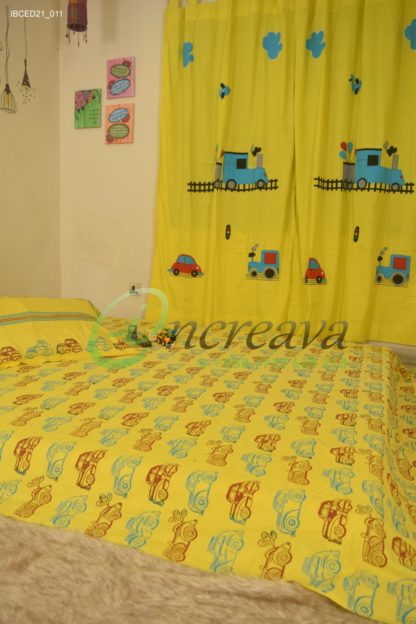 Yellow Car Bed Cover