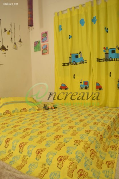 Yellow Car Bed Cover