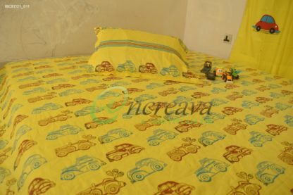 Yellow Car Bed Cover