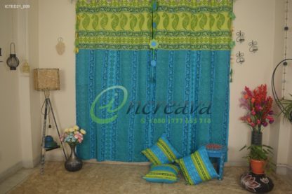 Lemon Sky Blue Curtain