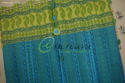 Lemon Sky Blue Curtain