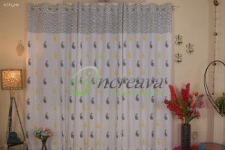 White Black Yellow Curtain