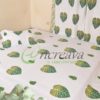 White Monstera Cactus Bed cover