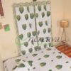 White Monstera Cactus Bed cover