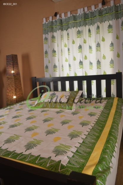White Fern bed cover