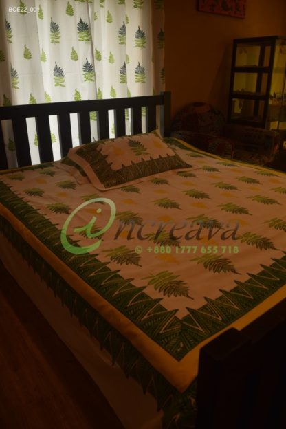 White Fern bed cover