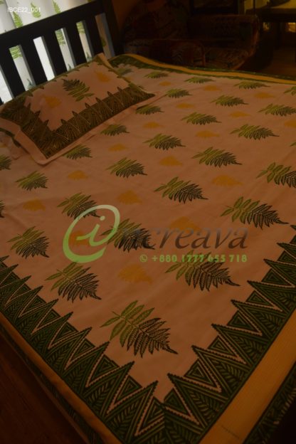 White Fern bed cover