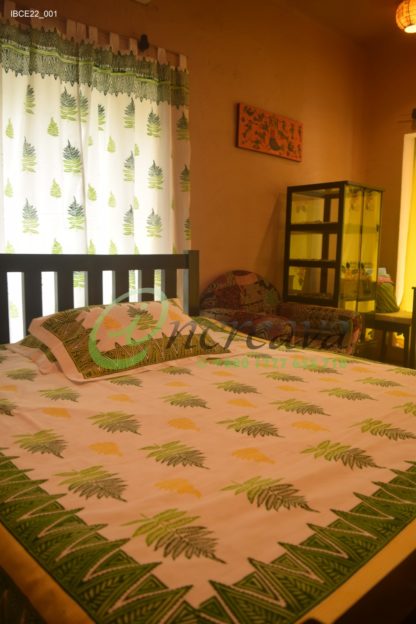 White Fern bed cover