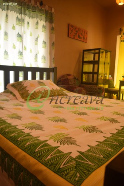 White Fern bed cover