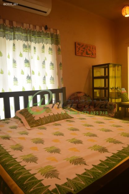 White Fern bed cover