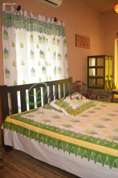 White Fern bed cover