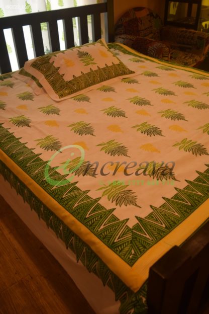 White Fern bed cover