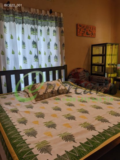 White Fern bed cover2