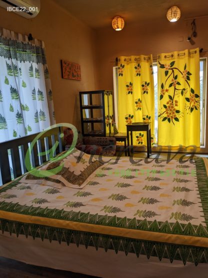 White Fern bed cover2