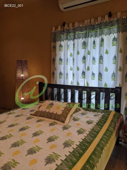 White Fern bed cover2