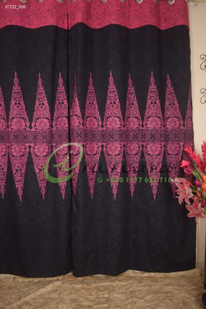 Black Magenta Curtain