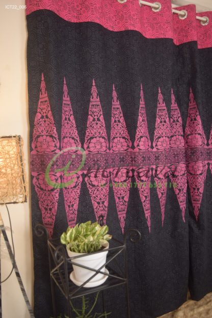 Black Magenta Curtain