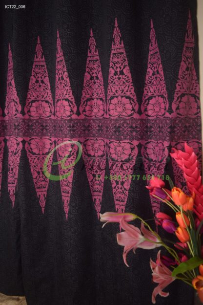 Black Magenta Curtain