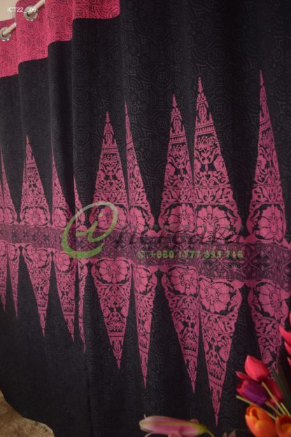 Black Magenta Curtain