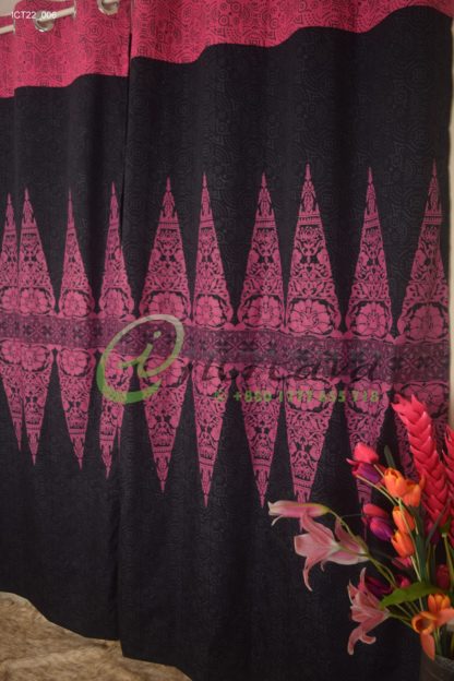 Black Magenta Curtain