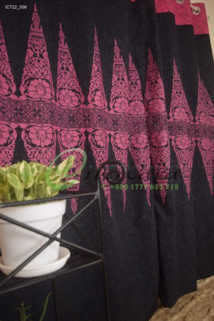 Black Magenta Curtain