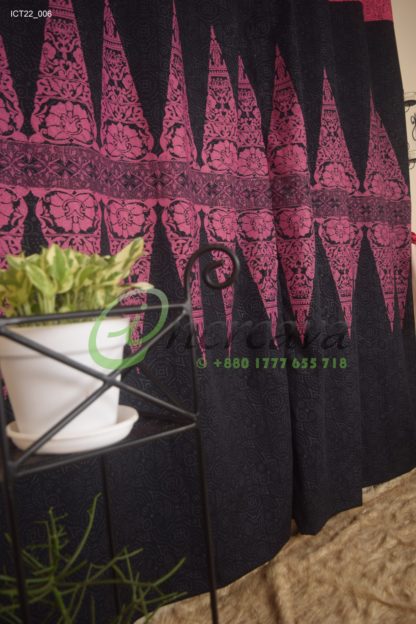 Black Magenta Curtain