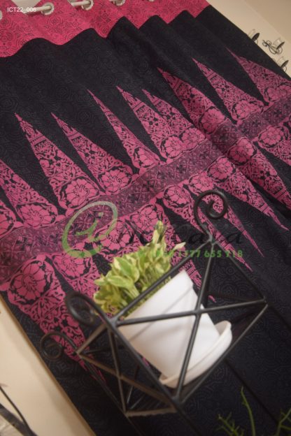 Black Magenta Curtain