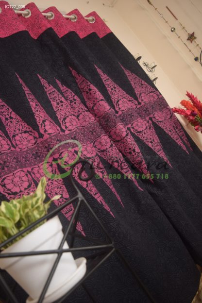 Black Magenta Curtain