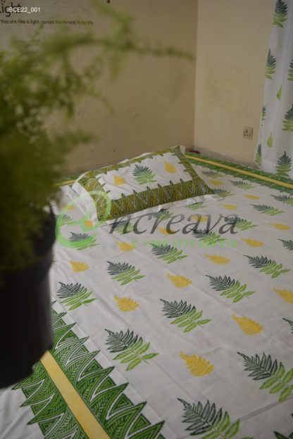 White Fern bed cover