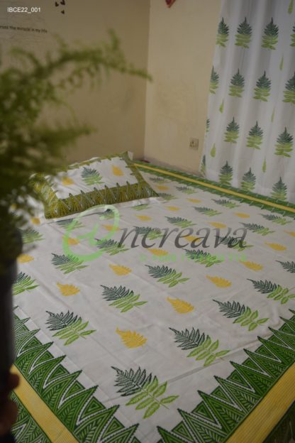 White Fern bed cover